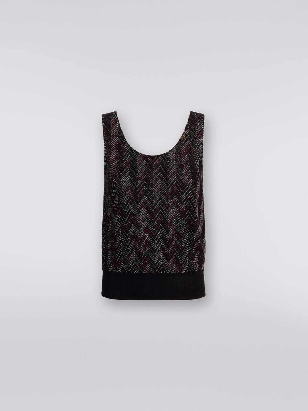 Missoni Canottiera in maglia di lana viscosa zig zag Limitato a 3 giorni