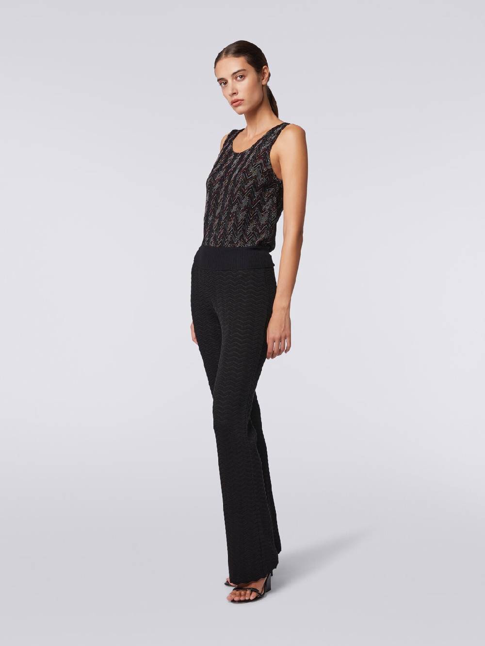 Missoni Canottiera in maglia di lana viscosa zig zag Limitato a 3 giorni