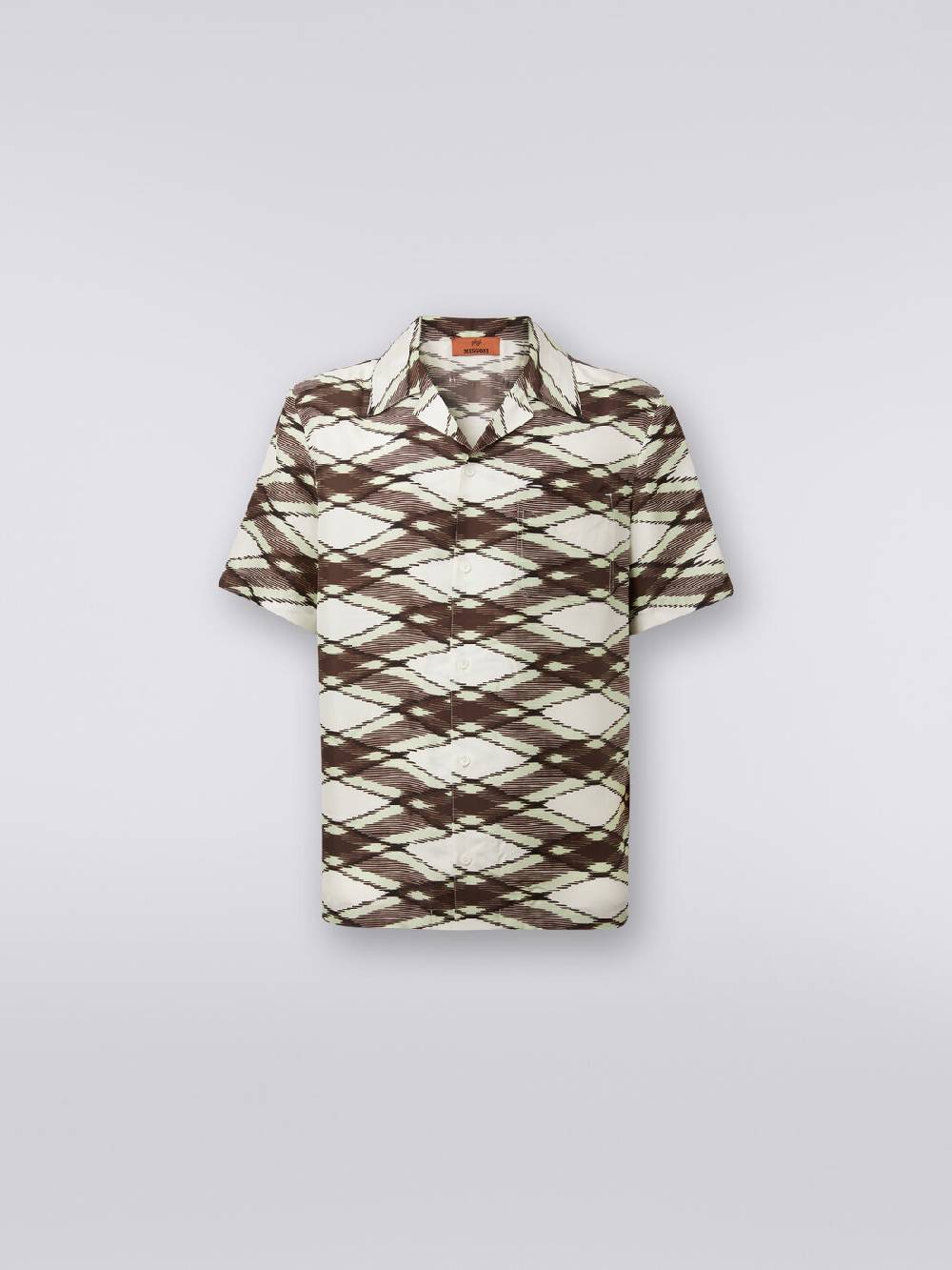 Missoni Camicia a maniche corte modello bowling in seta stampata Esporta salva