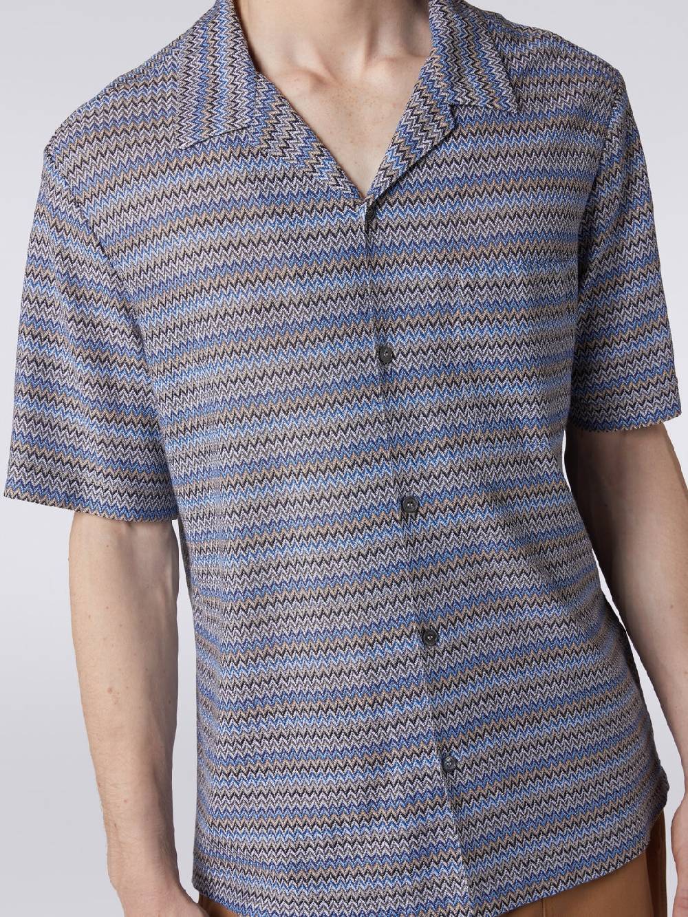 Missoni Camicia a maniche corte modello bowling zig zag Black Friday Prezzi