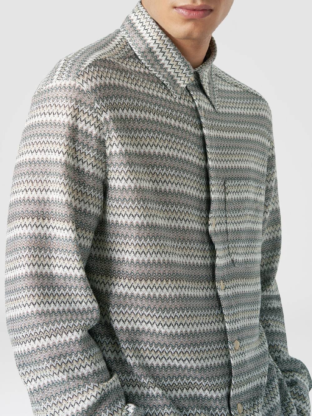 Missoni Camicia a maniche lunghe in misto viscosa chevron Duty-free