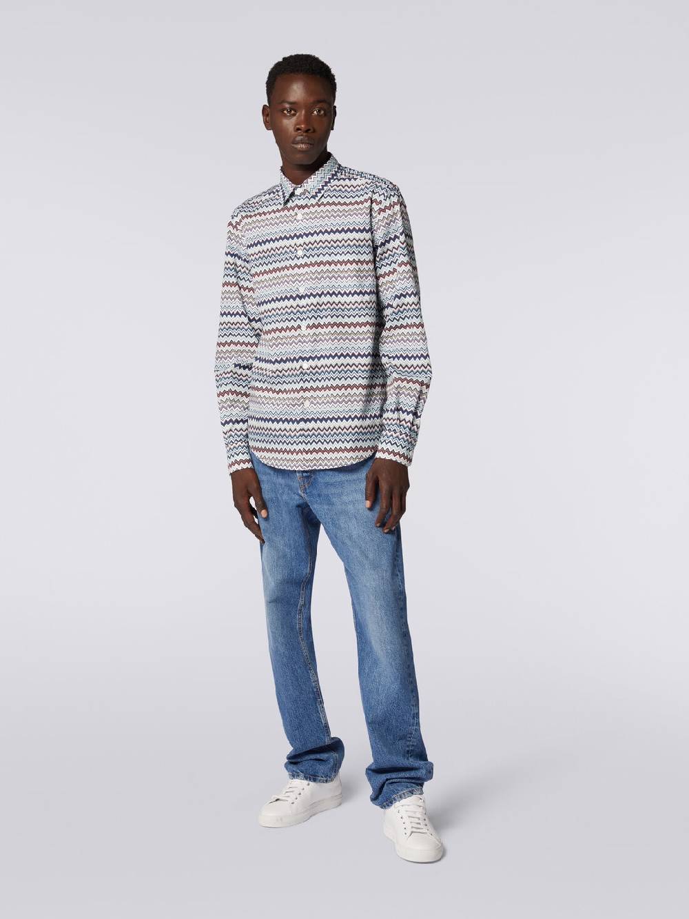 Missoni Camicia a maniche lunghe con stampa zig zag Sconti questo mese