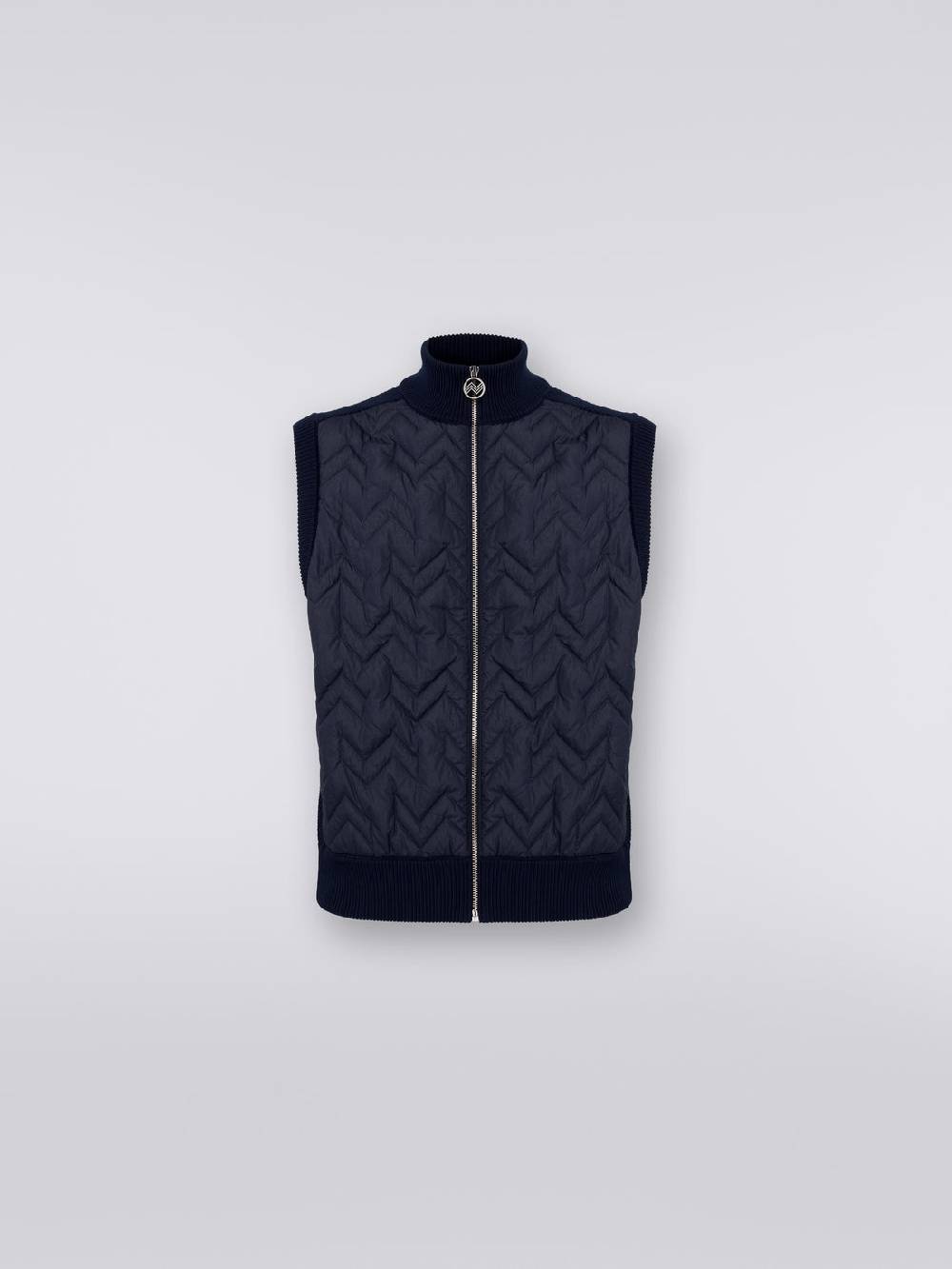 Missoni Gilet impunturato a zig zag con parte posteriore e profili in maglia