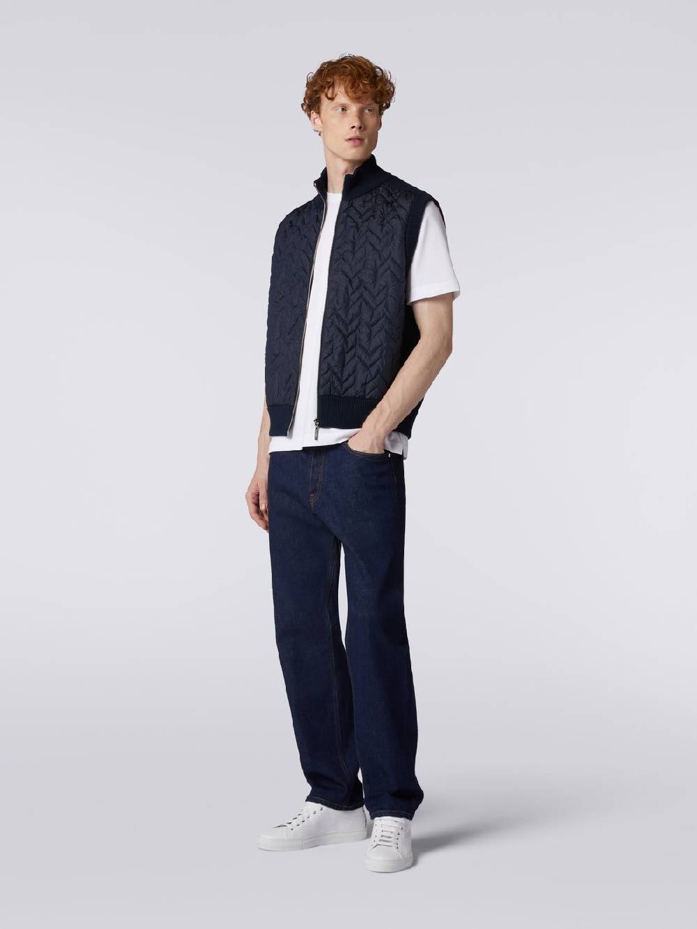 Missoni Gilet impunturato a zig zag con parte posteriore e profili in maglia 2025