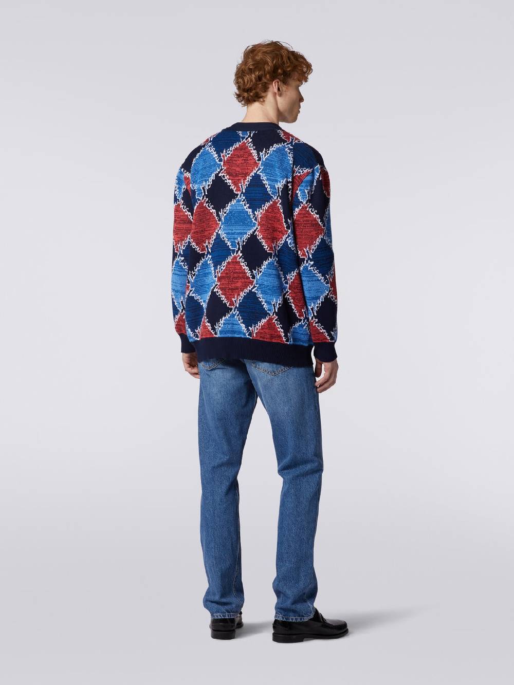 Missoni Cardigan in cotone a losanghe con scritta logo Promozione