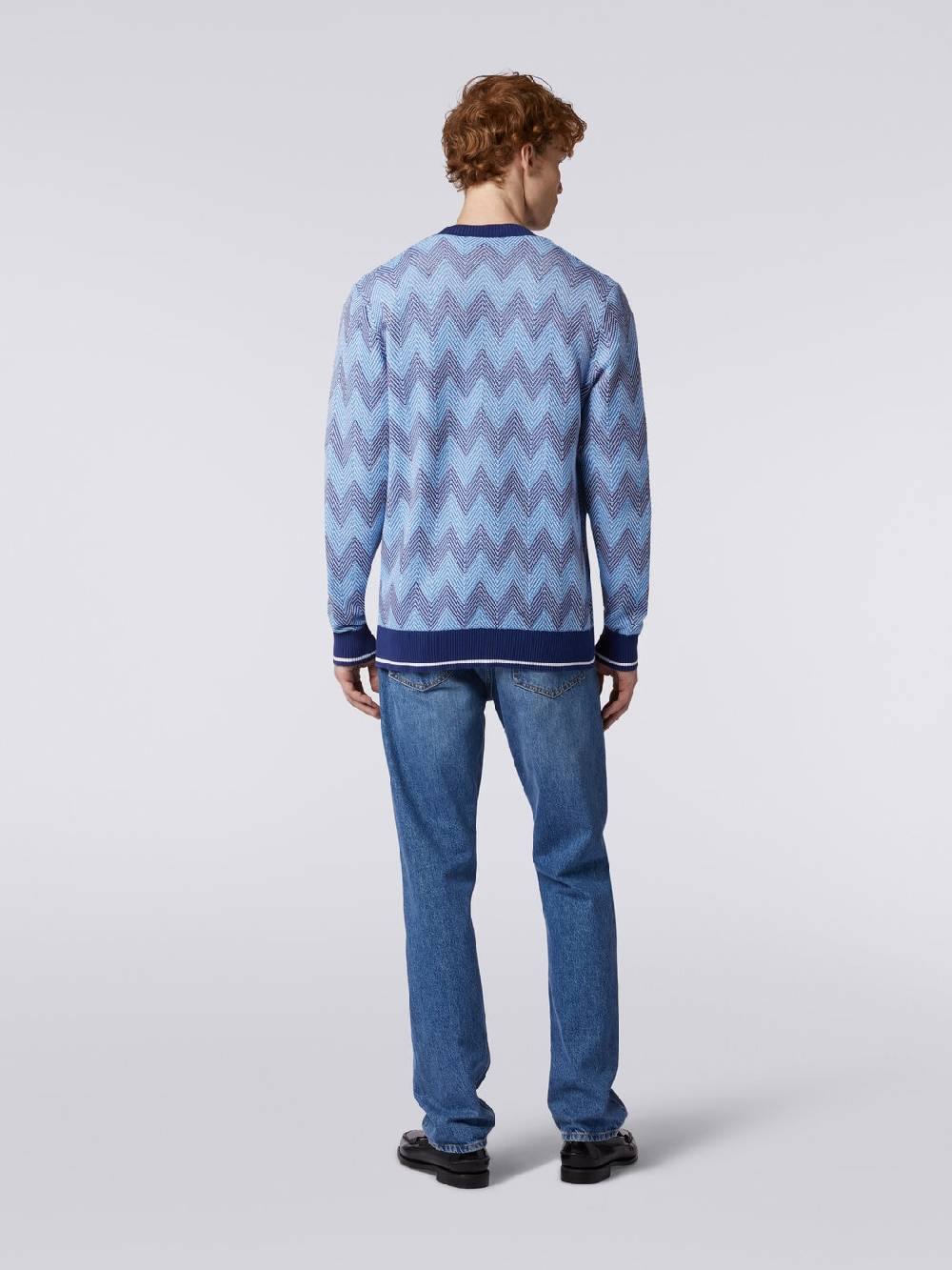 Missoni Cardigan in maglia di cotone chevron con profili a contrasto Spedizione Gratuita