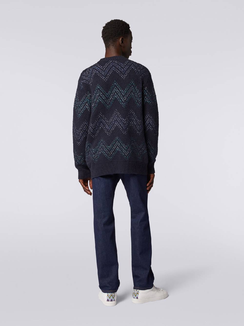 Missoni Cardigan con scollatura a V in misto cotone zig zag Soddisfazione Garantita