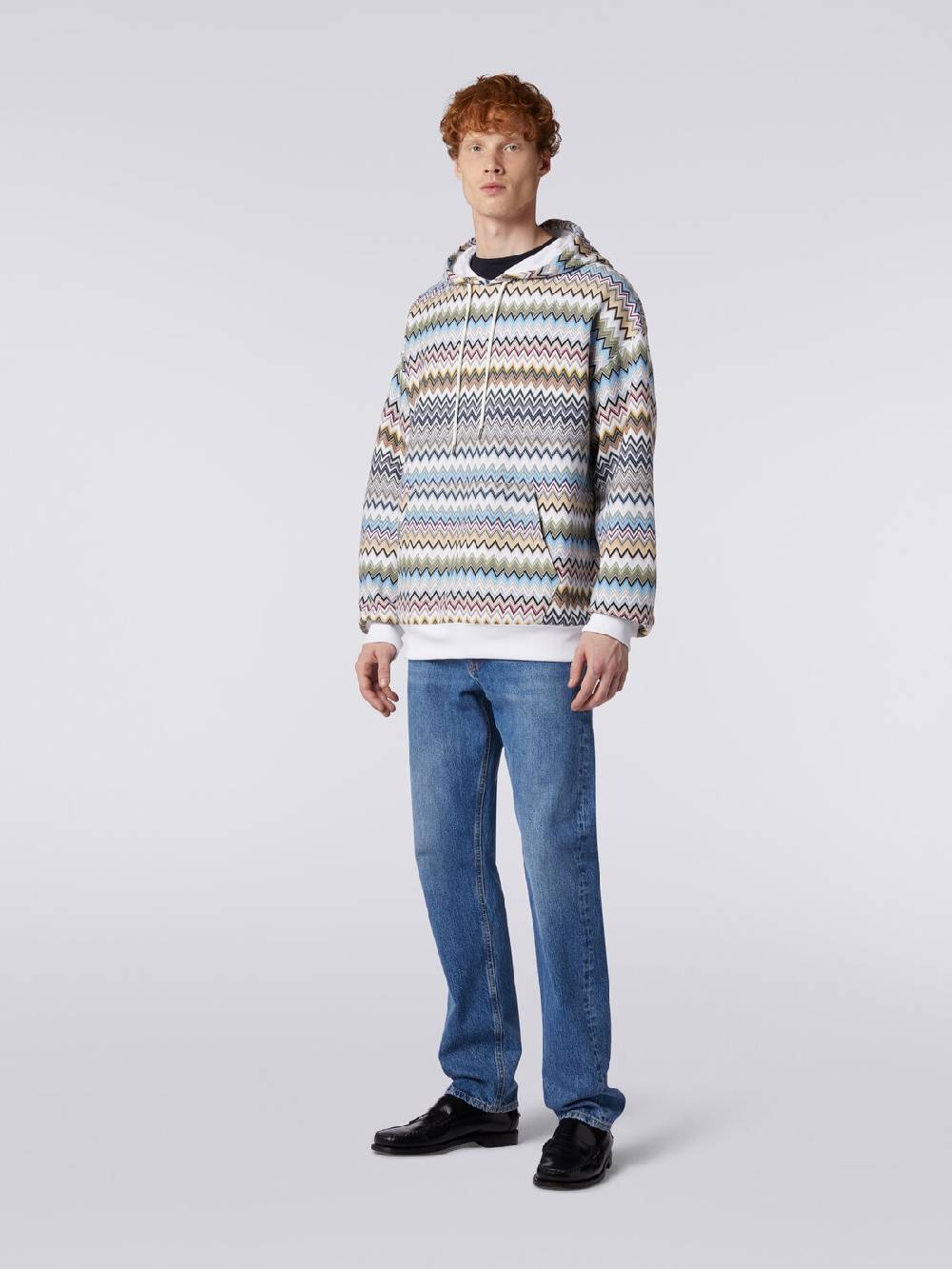 Missoni Felpa con cappuccio in cotone zig zag Acquista Ora