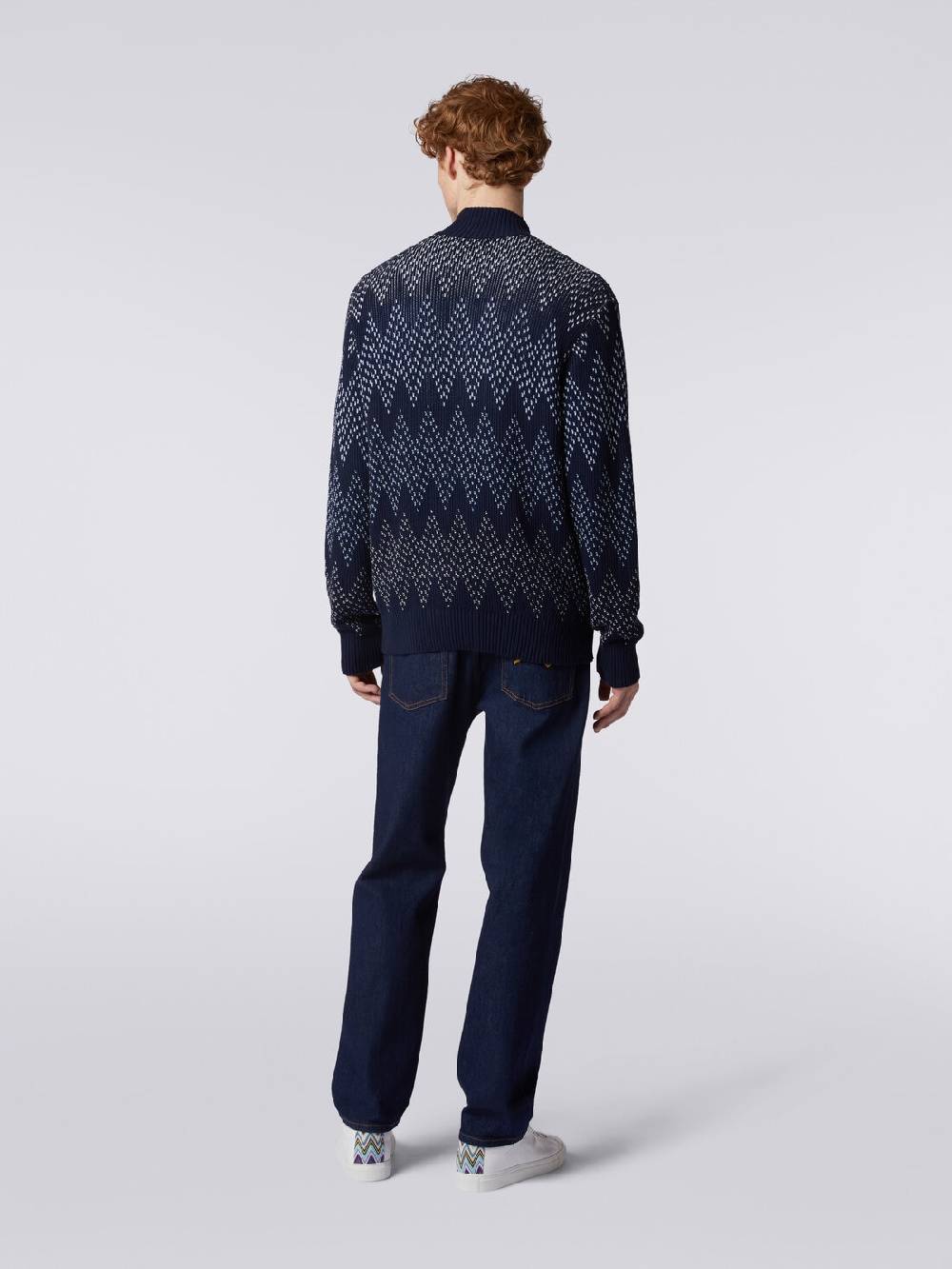 Missoni Giacca in cotone chevron con zip Fino Al -60%