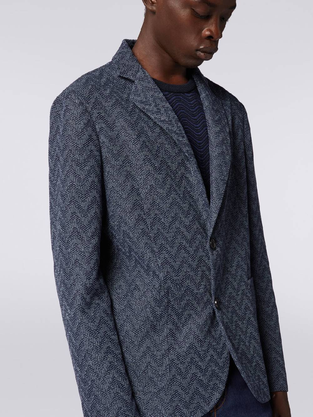 Missoni Blazer monopetto in cotone zig zag Shopping Online