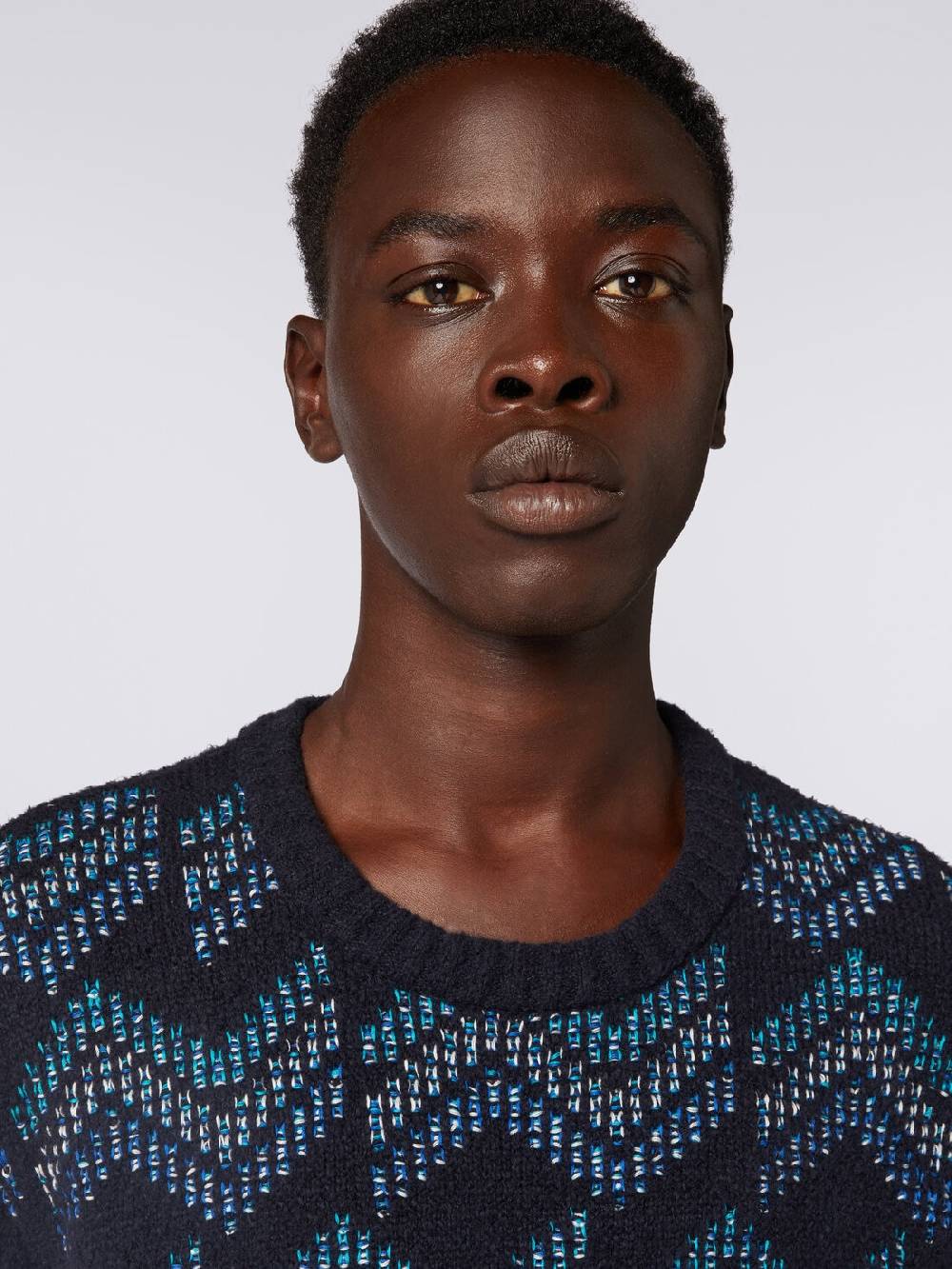 Missoni Pullover girocollo in misto cotone motivo zig zag Sconto