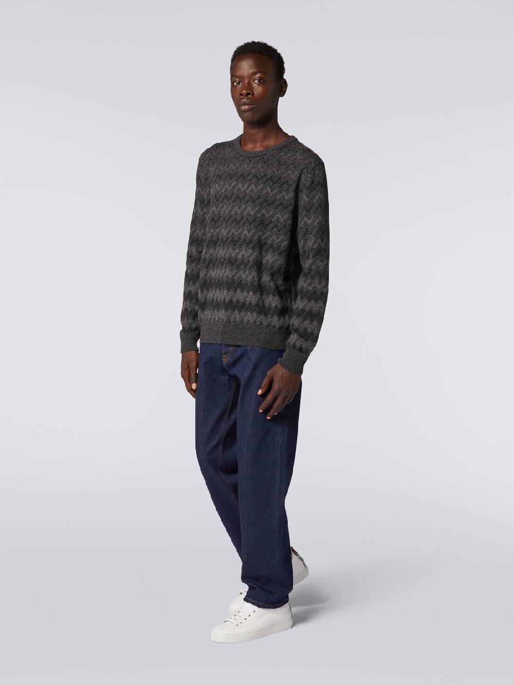 Missoni Pullover girocollo in cachemire con zig zag Offerta