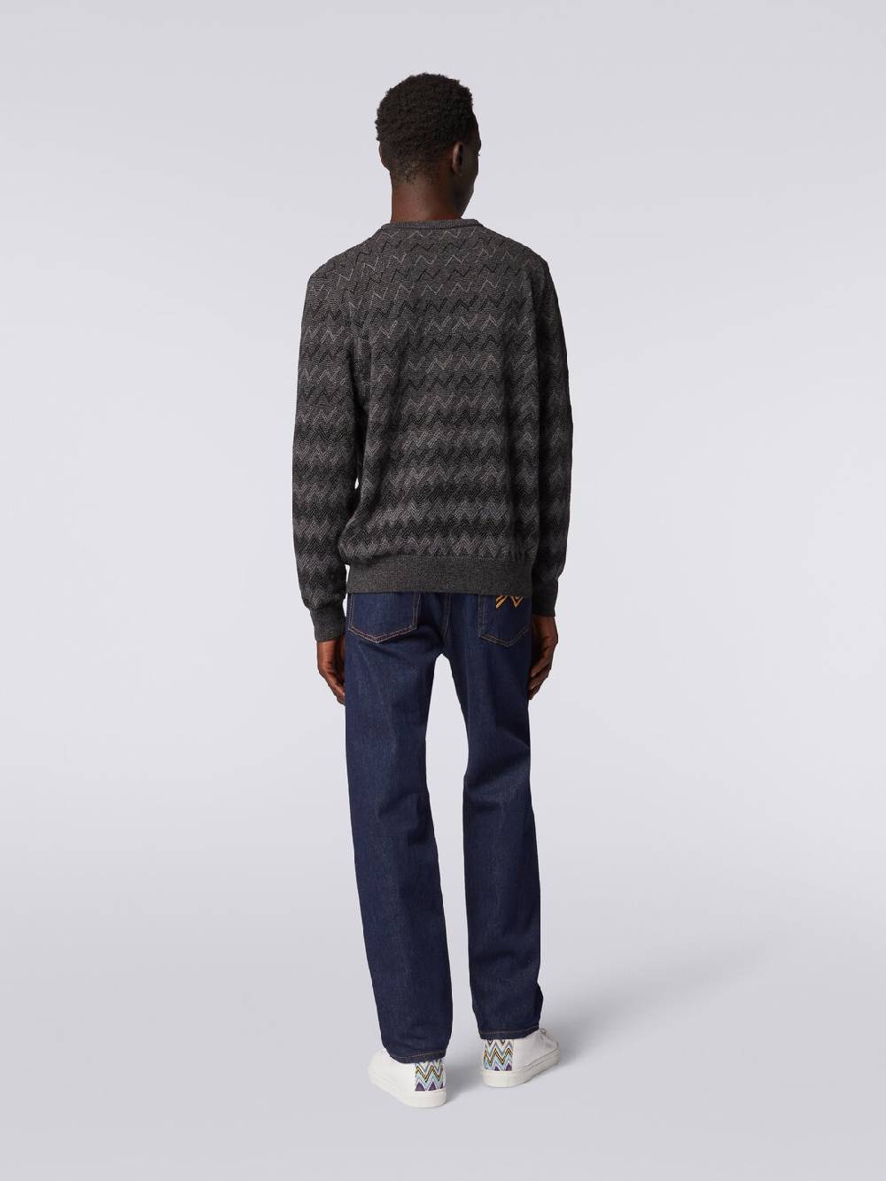 Missoni Pullover girocollo in cachemire con zig zag Offerta