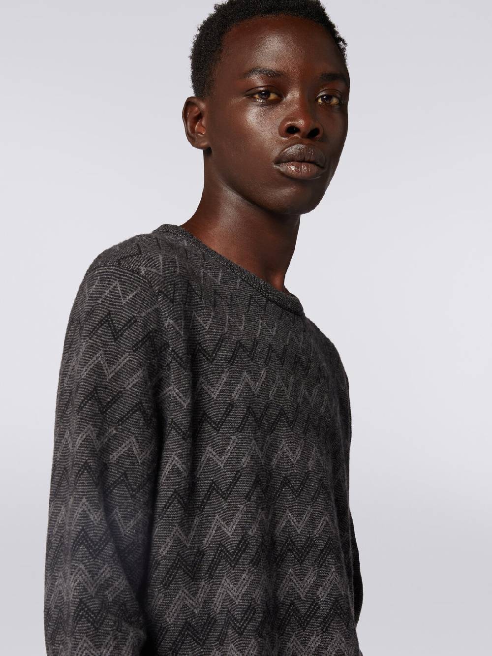 Missoni Pullover girocollo in cachemire con zig zag Offerta