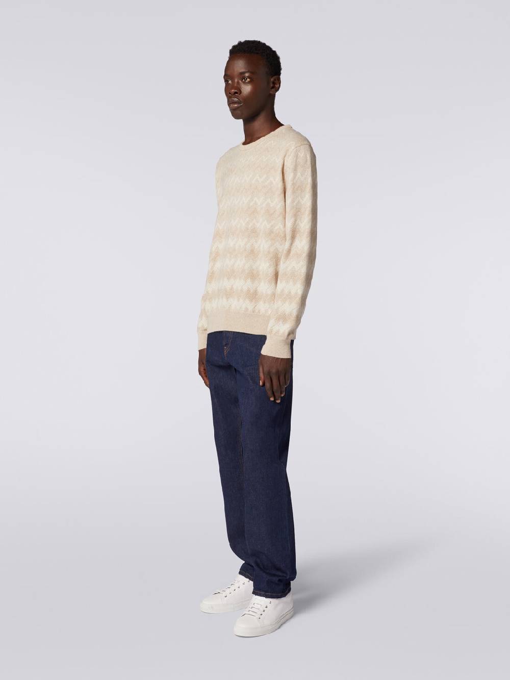 Missoni Pullover girocollo in cachemire con zig zag Economico