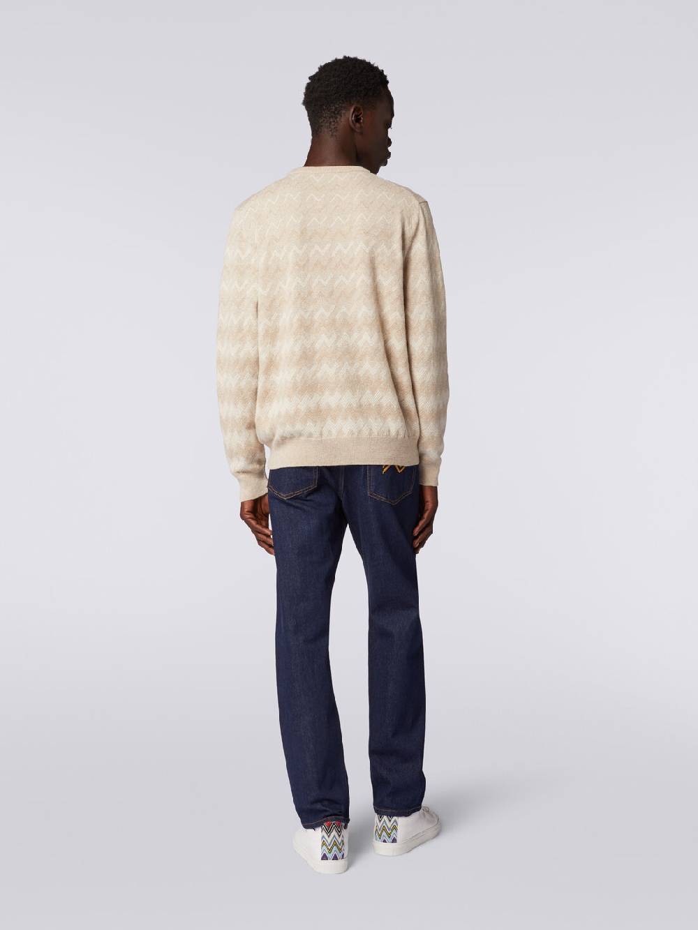 Missoni Pullover girocollo in cachemire con zig zag Economico