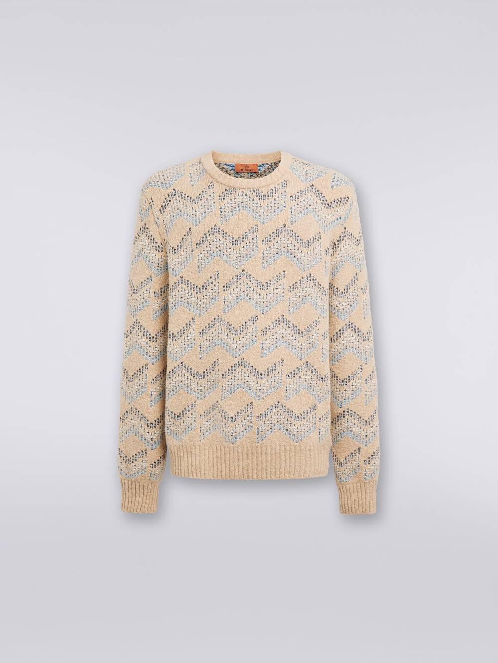 Missoni Pullover girocollo in misto cotone motivo zig zag