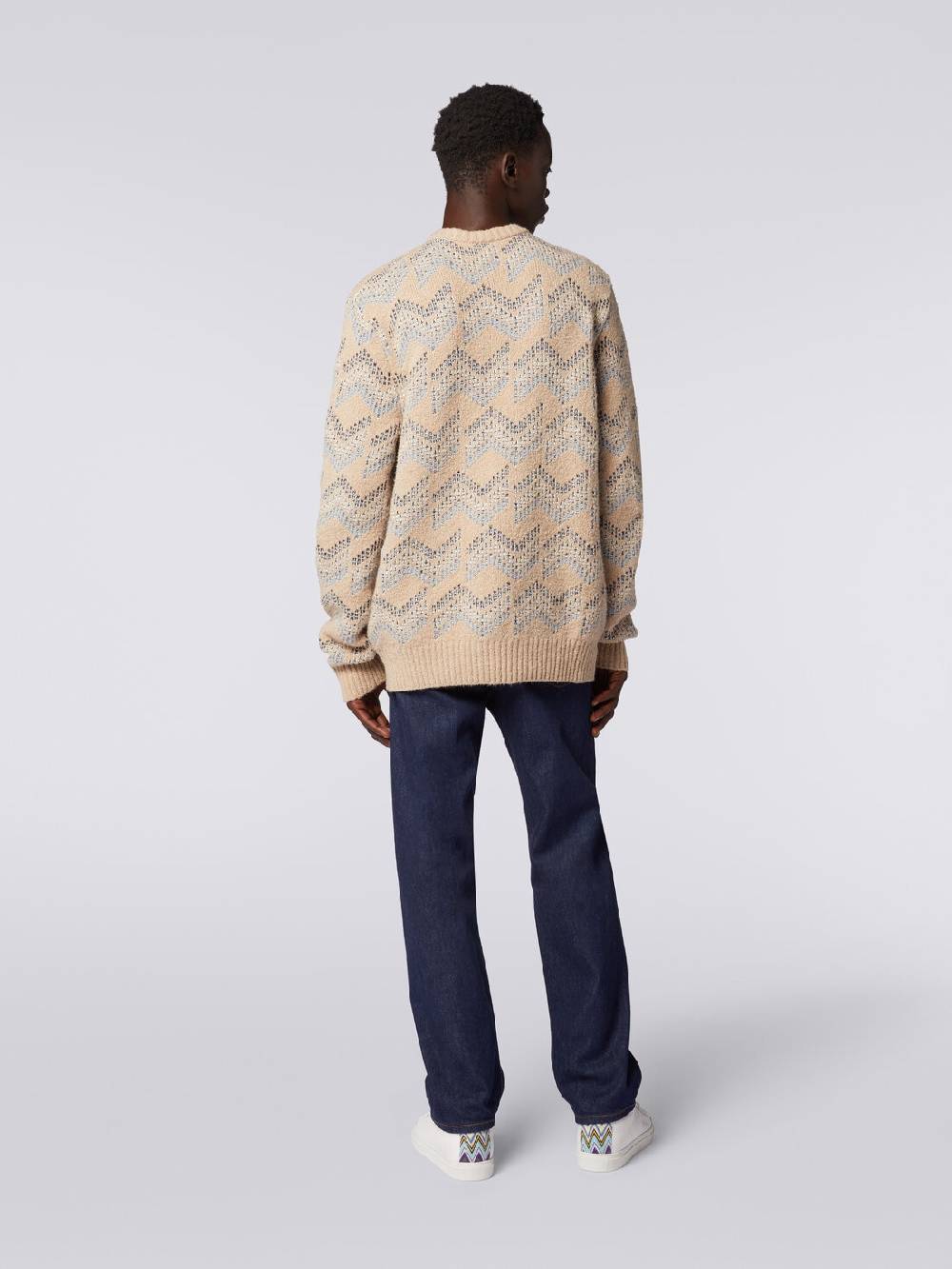Missoni Pullover girocollo in misto cotone motivo zig zag Online