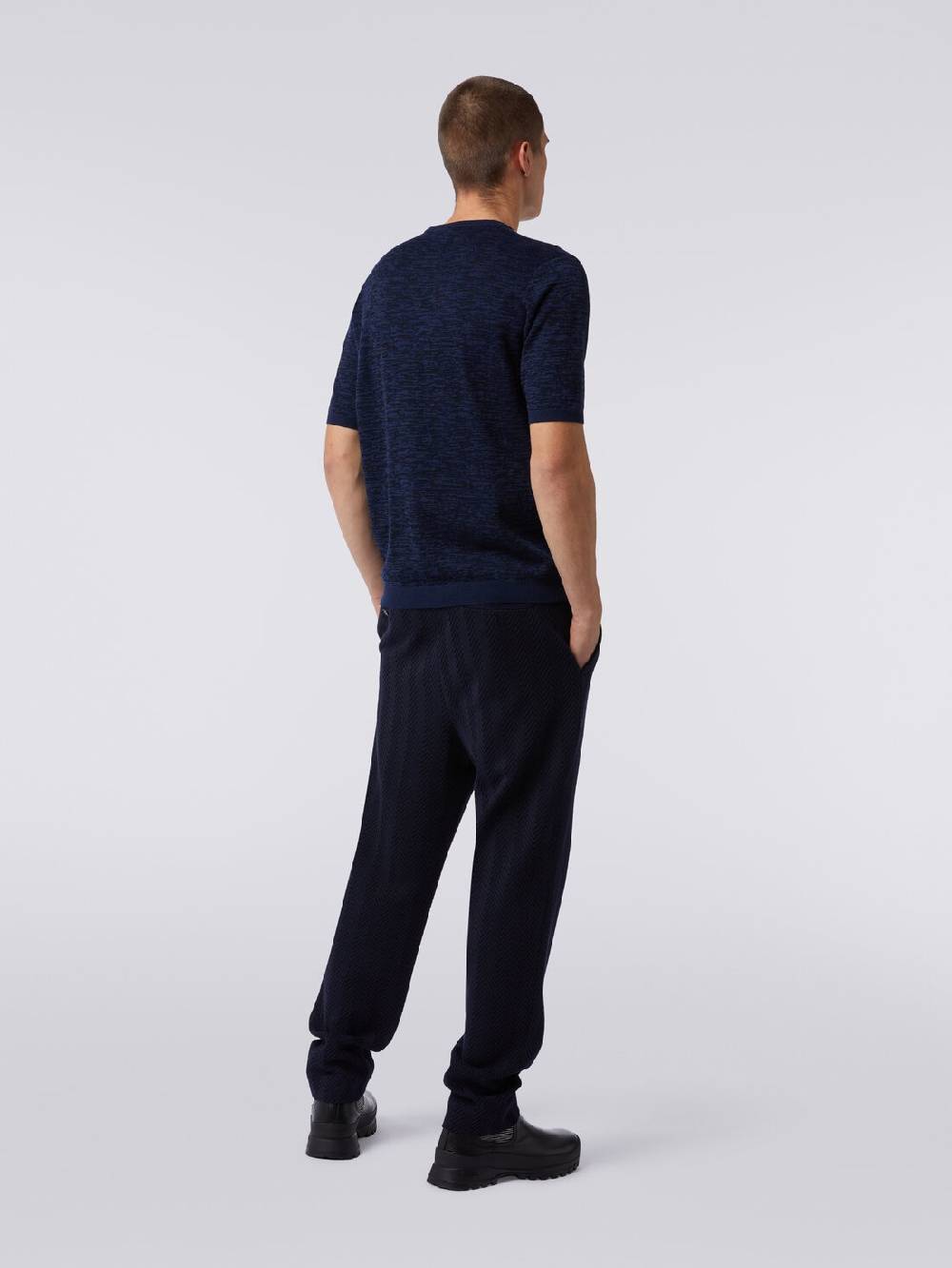 Missoni Maglia girocollo in cotone e lana fiammata In Vendita