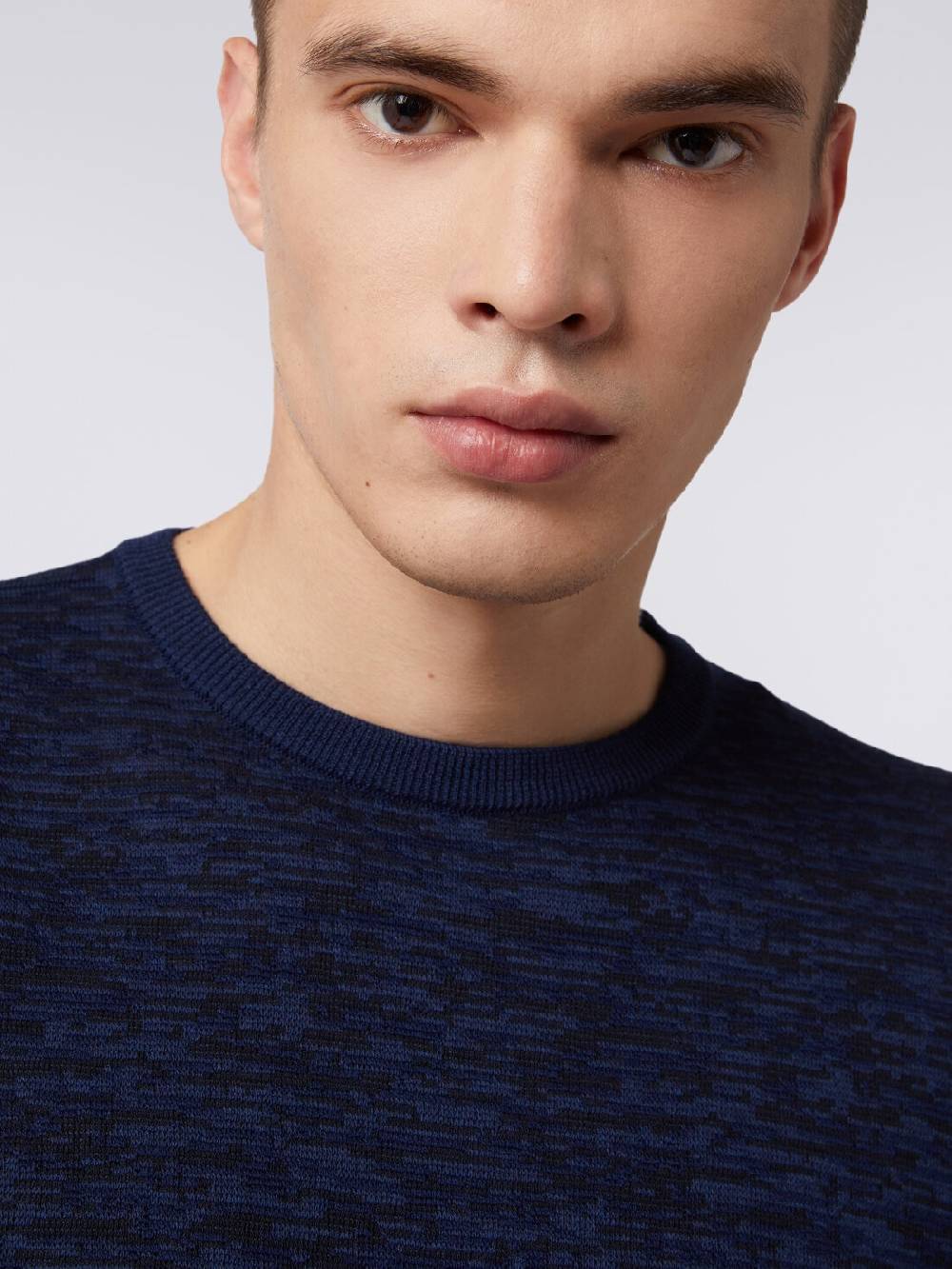 Missoni Maglia girocollo in cotone e lana fiammata In Vendita