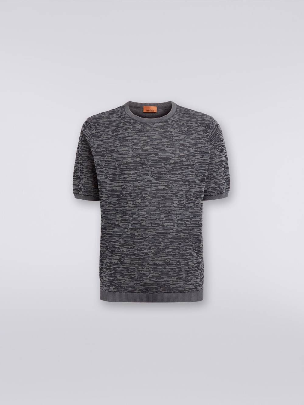 Missoni Maglia girocollo in cotone e lana fiammata Saldi