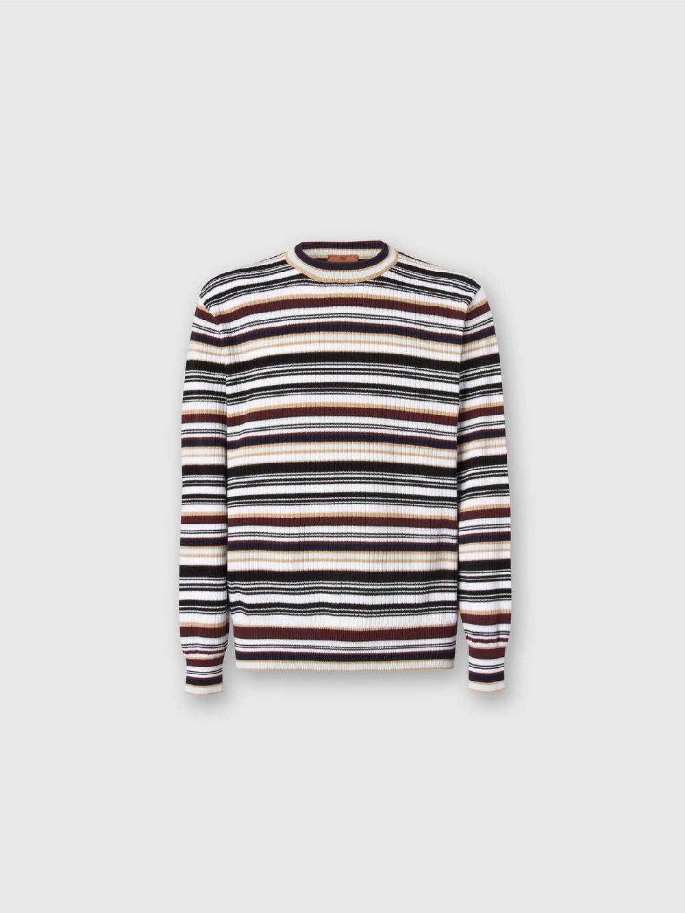 Missoni Pullover girocollo in cotone a righe Offerte