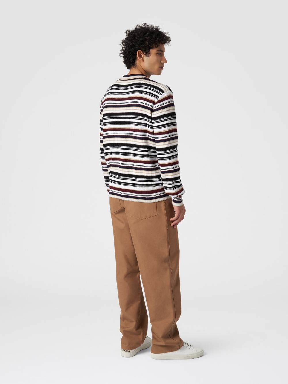 Missoni Pullover girocollo in cotone a righe Offerte