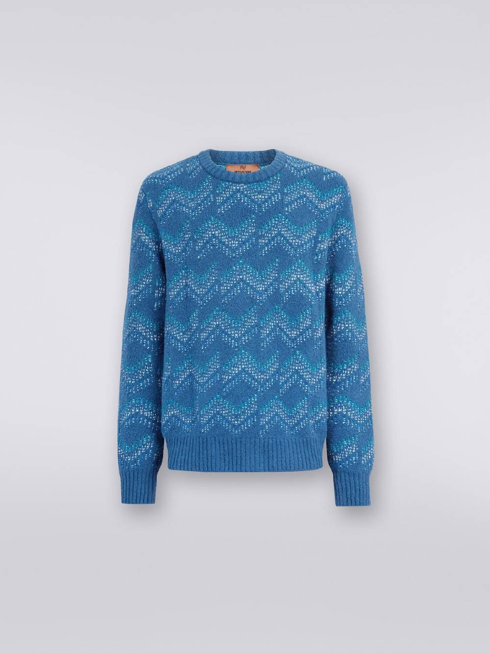 Missoni Pullover girocollo in misto cotone motivo zig zag Hotsell