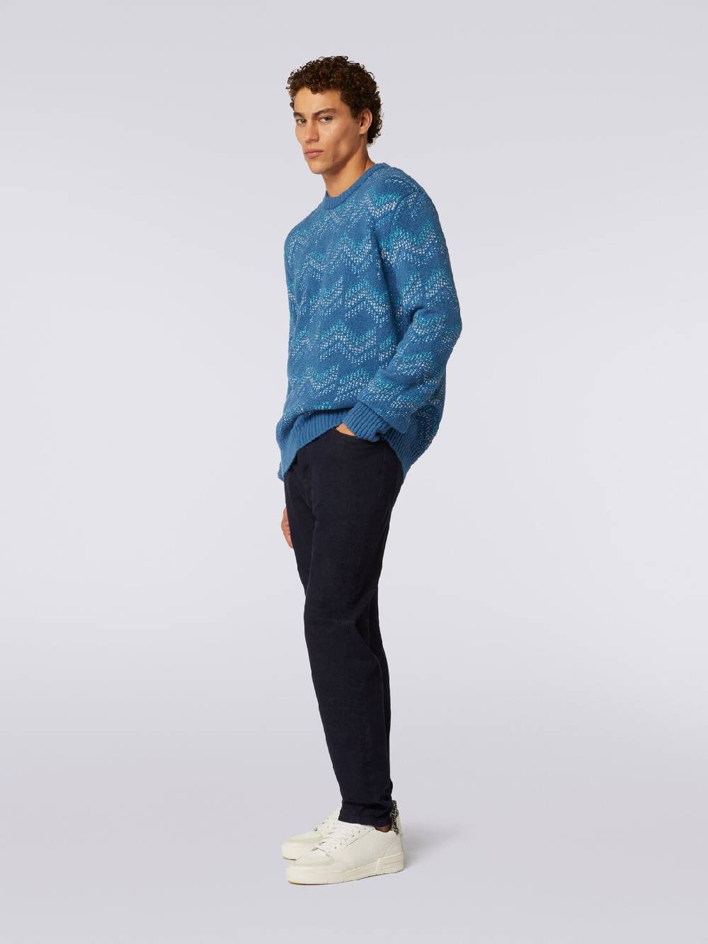Missoni Pullover girocollo in misto cotone motivo zig zag Hotsell