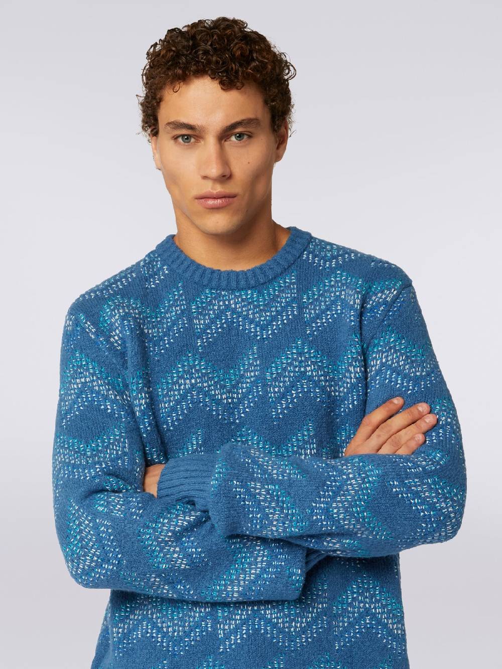 Missoni Pullover girocollo in misto cotone motivo zig zag Hotsell