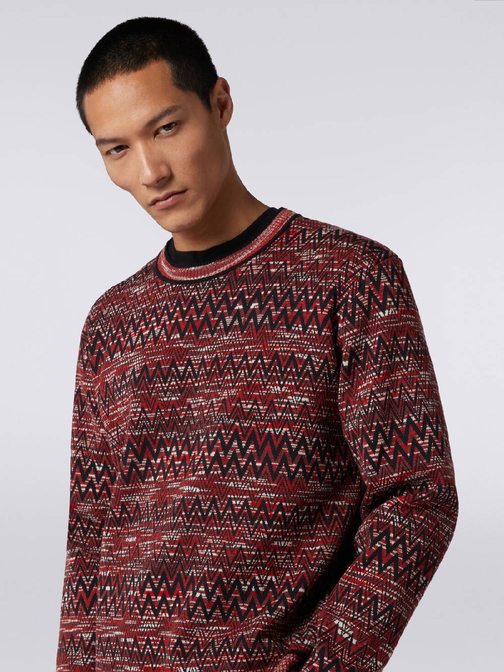 Missoni Maglia girocollo con stampa chevron fiammata Vendita Economica