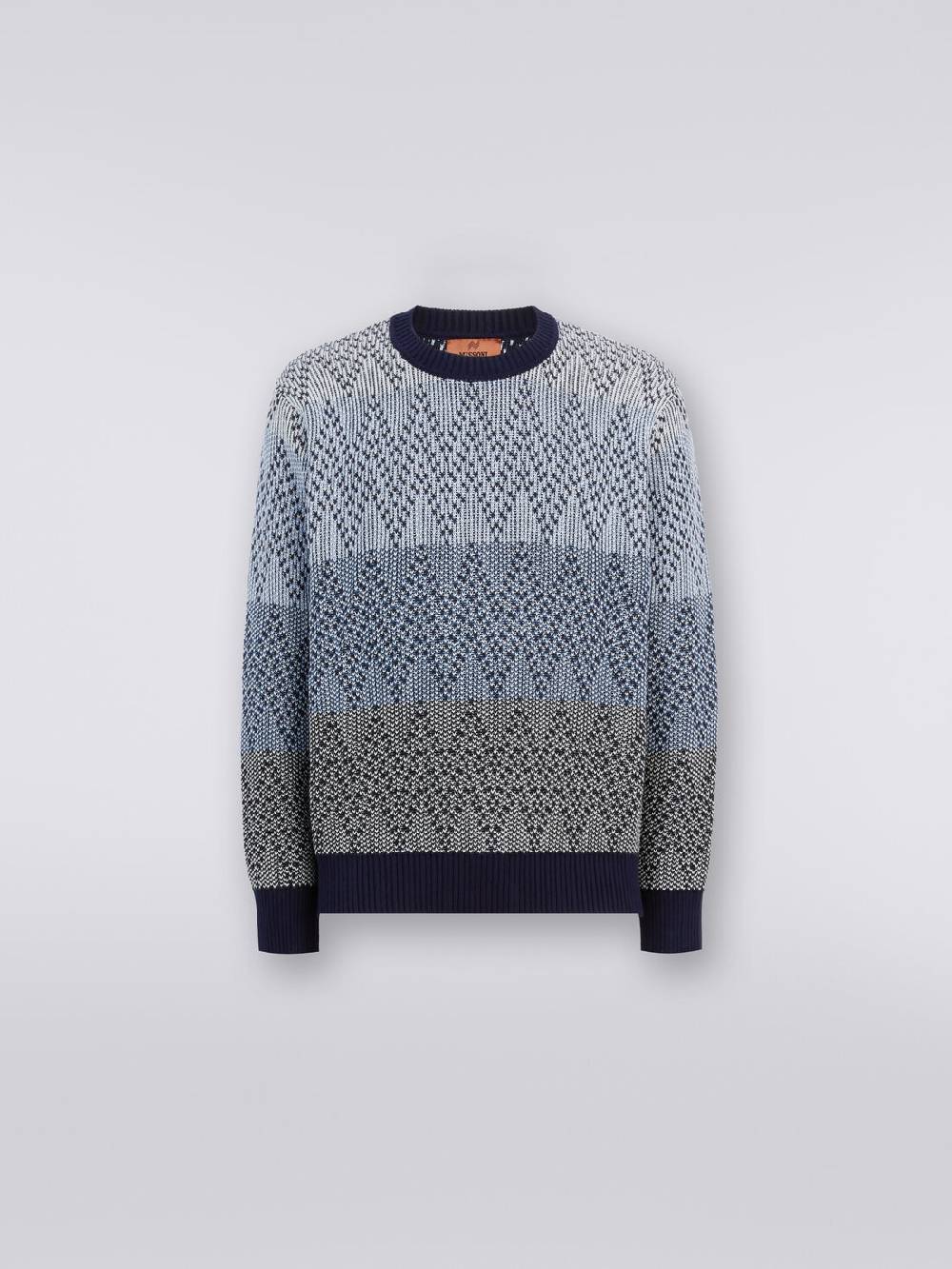 Missoni Pullover girocollo in cotone zig zag