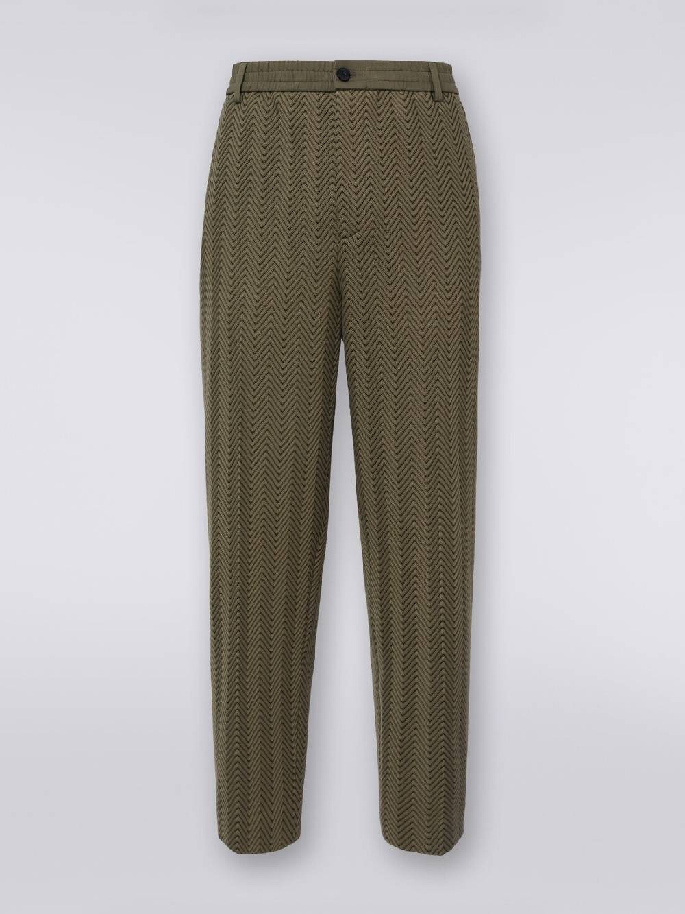 Missoni Pantaloni classici in cotone e viscosa zig zag Nuova