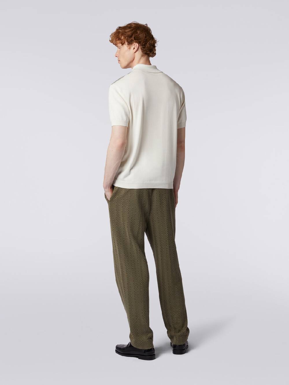 Missoni Pantaloni classici in cotone e viscosa zig zag Nuova