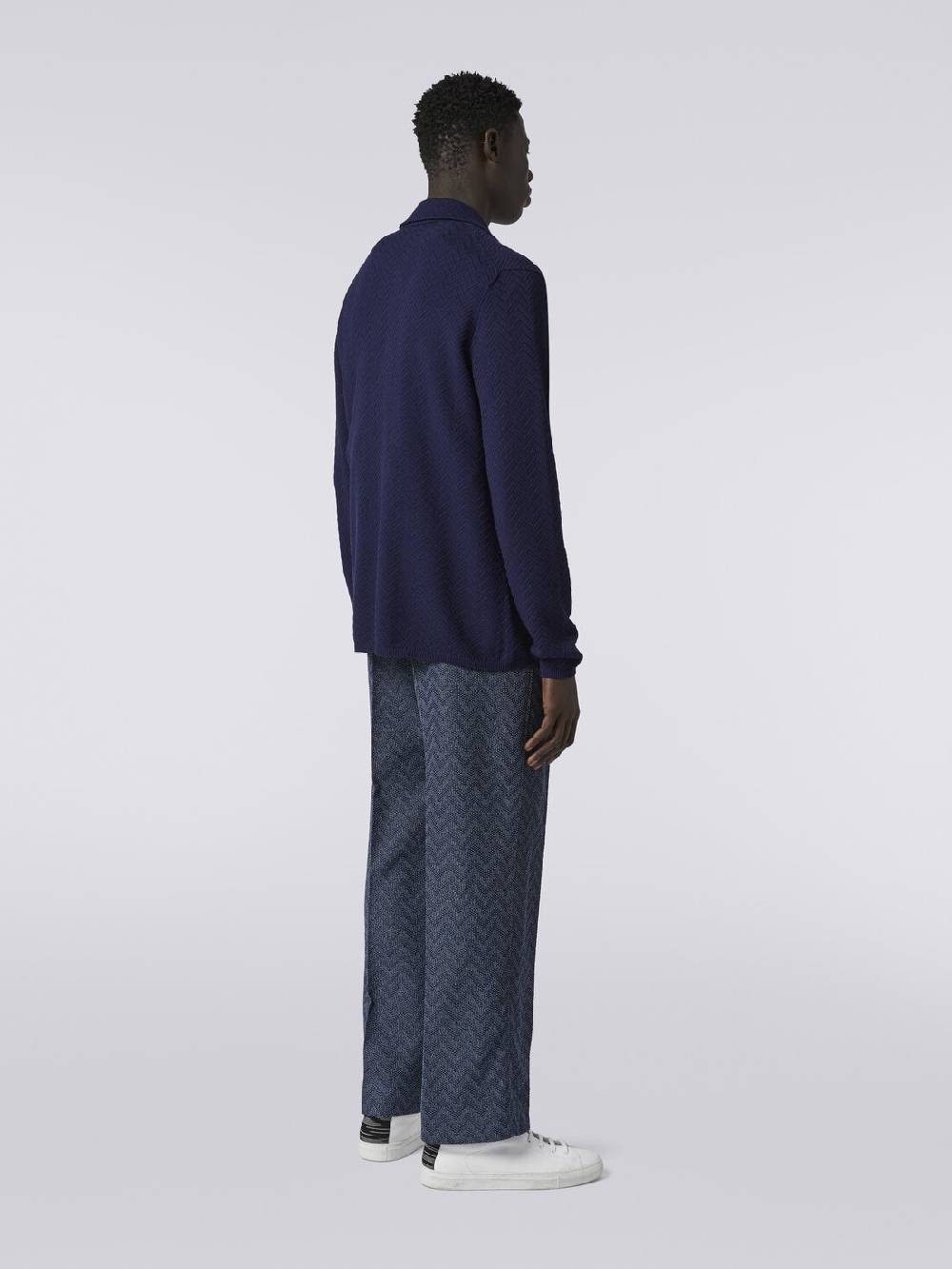 Missoni Pantaloni dritti in maglia di cotone chevron Sconto di tempo limitato