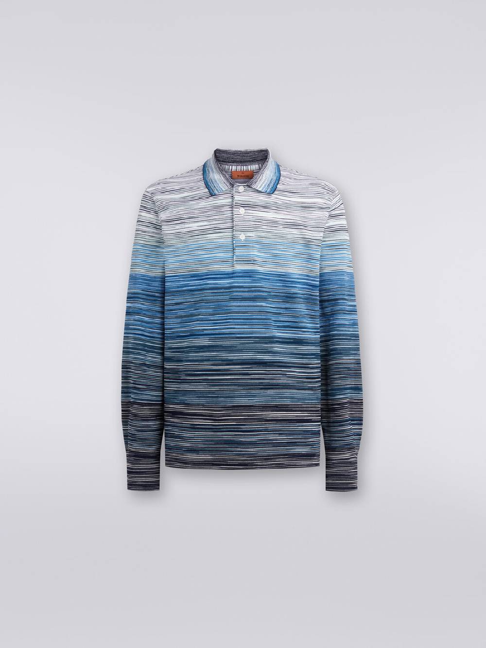Missoni Polo a maniche lunghe in piquet di cotone fiammato Negozio online di fabbrica