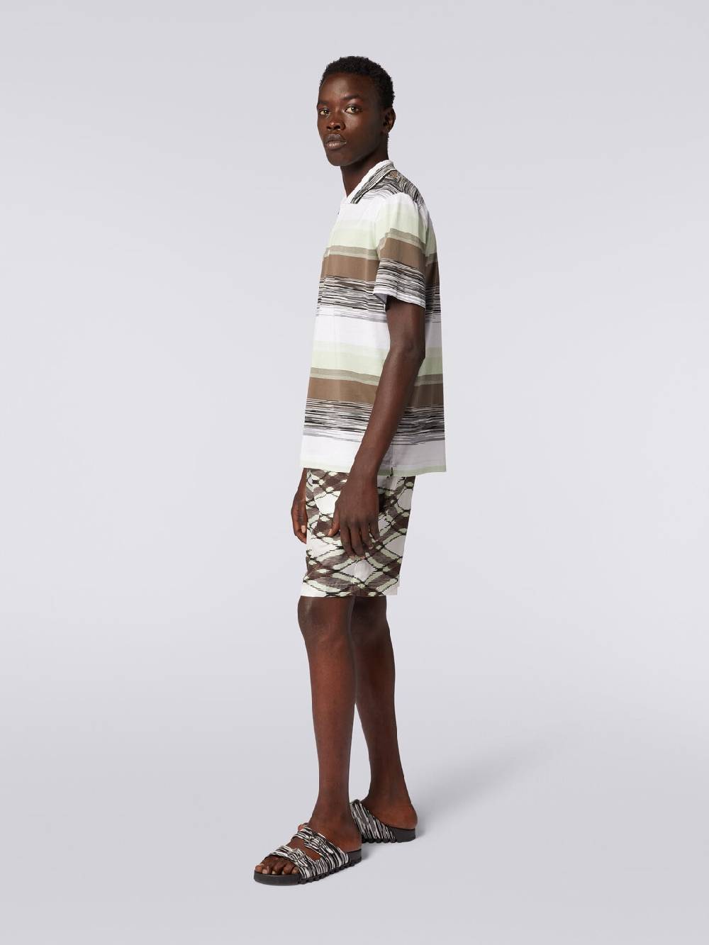 Missoni Polo a maniche corte in jersey di cotone fiammato Offerta speciale