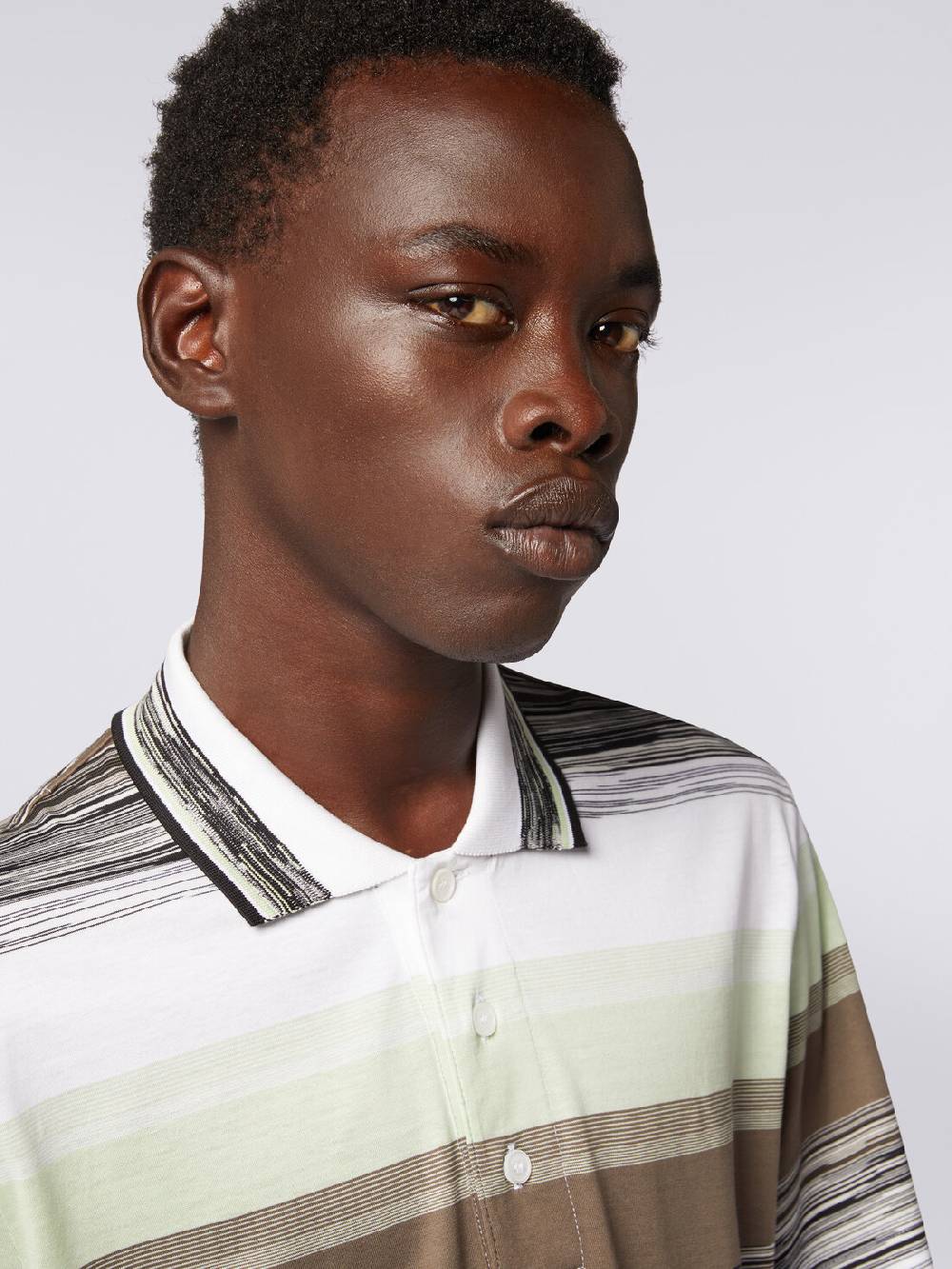 Missoni Polo a maniche corte in jersey di cotone fiammato Offerta speciale
