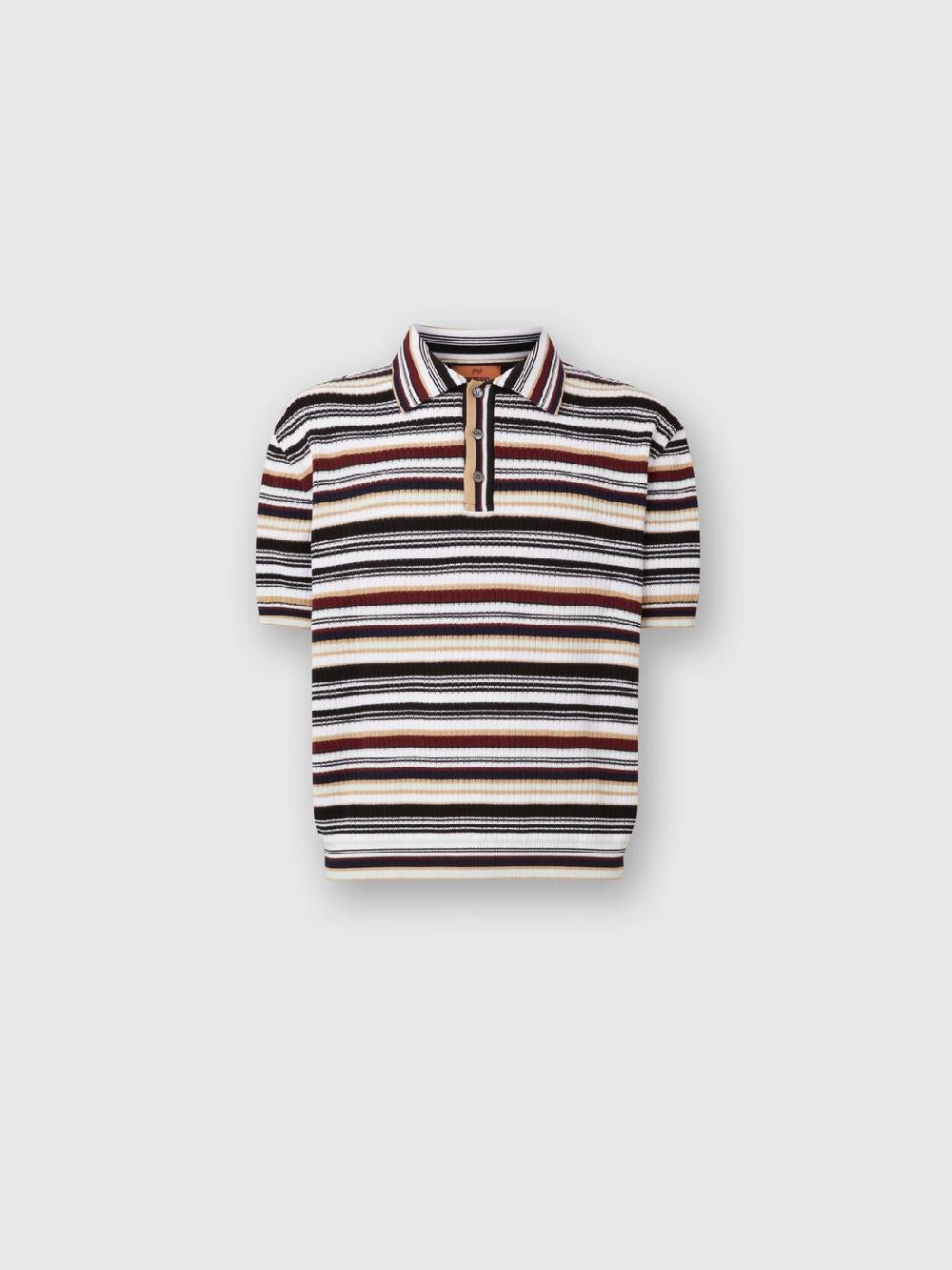 Missoni Polo in cotone a righe Comprare a buon mercato
