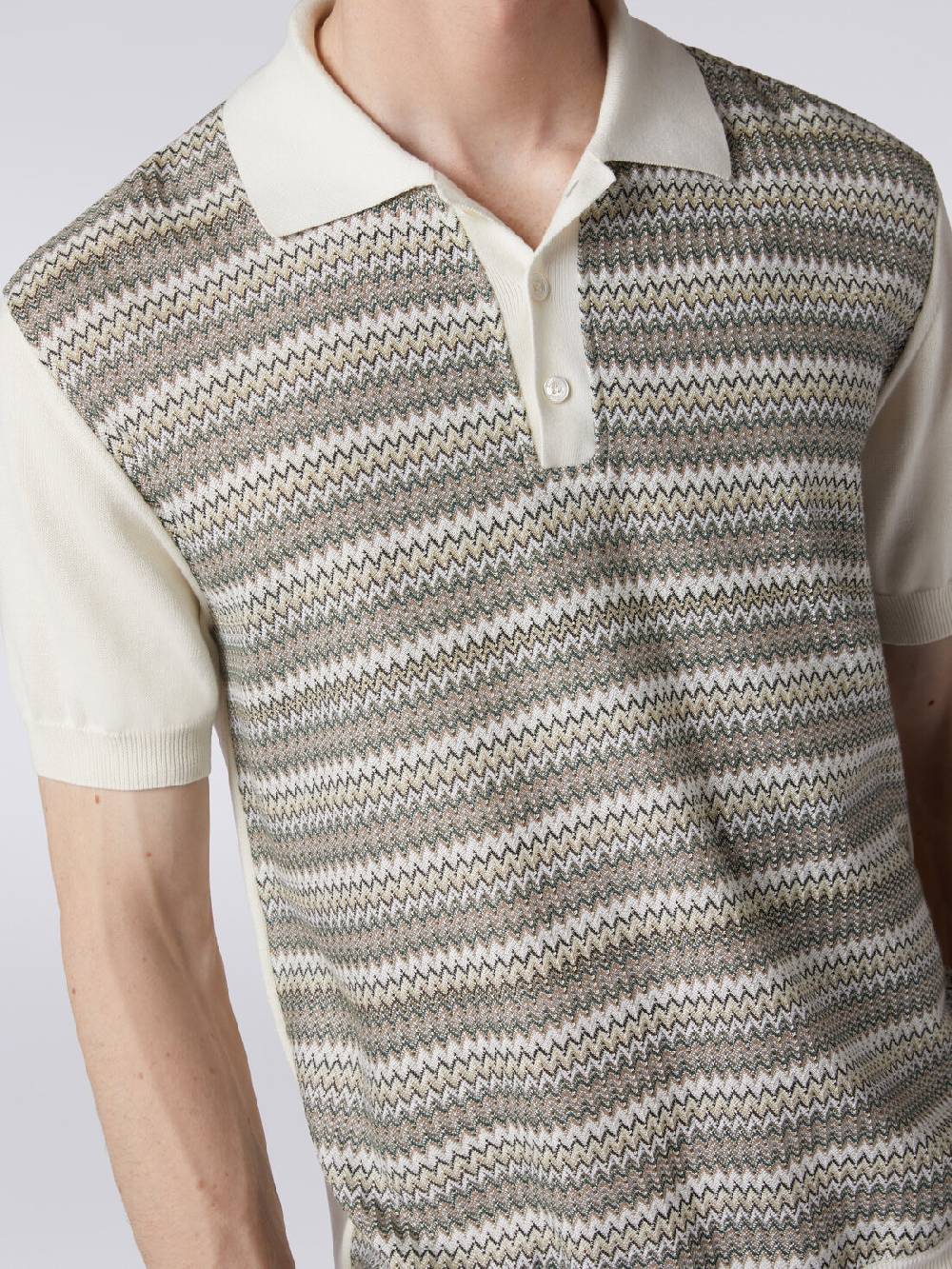 Missoni Polo a maniche corte zig zag con profili a contrasto Fornitura limitata