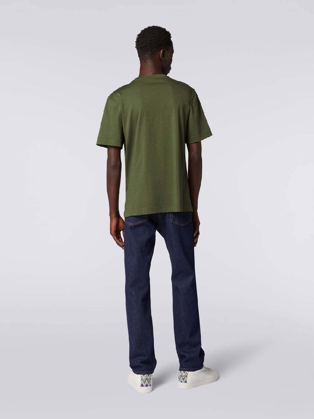 Missoni T-shirt girocollo in cotone con ricamo e logo Offerta Giorno del Papà