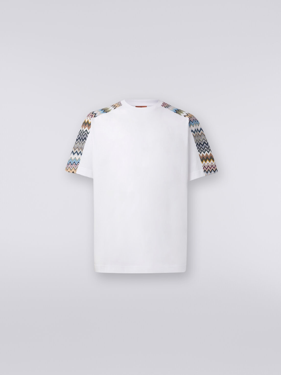Missoni T-shirt in cotone con inserti zig zag Smaltimento dello stoccaggio