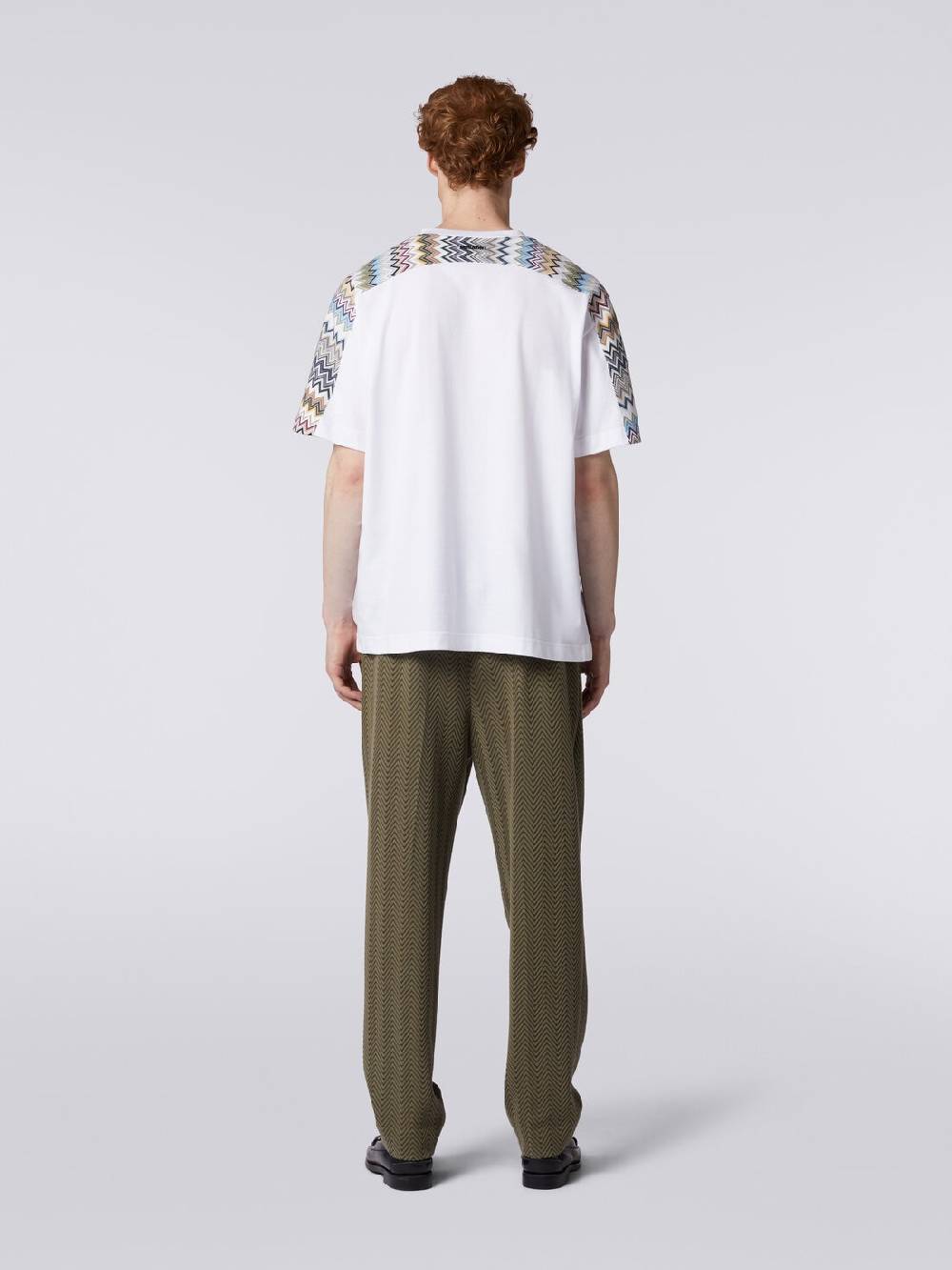Missoni T-shirt in cotone con inserti zig zag Smaltimento dello stoccaggio