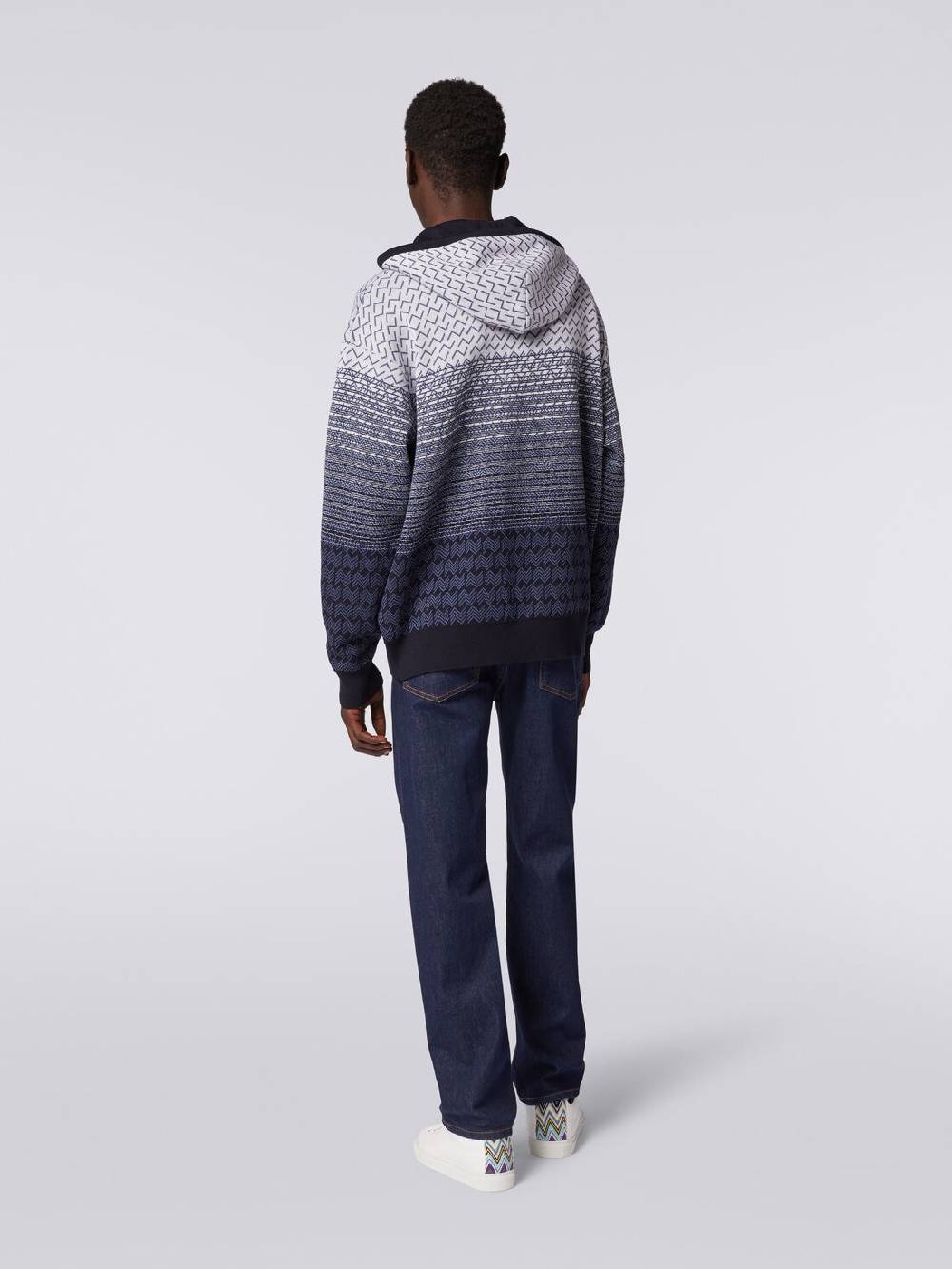 Missoni Felpa in lana e cotone con cappuccio Vendita calda