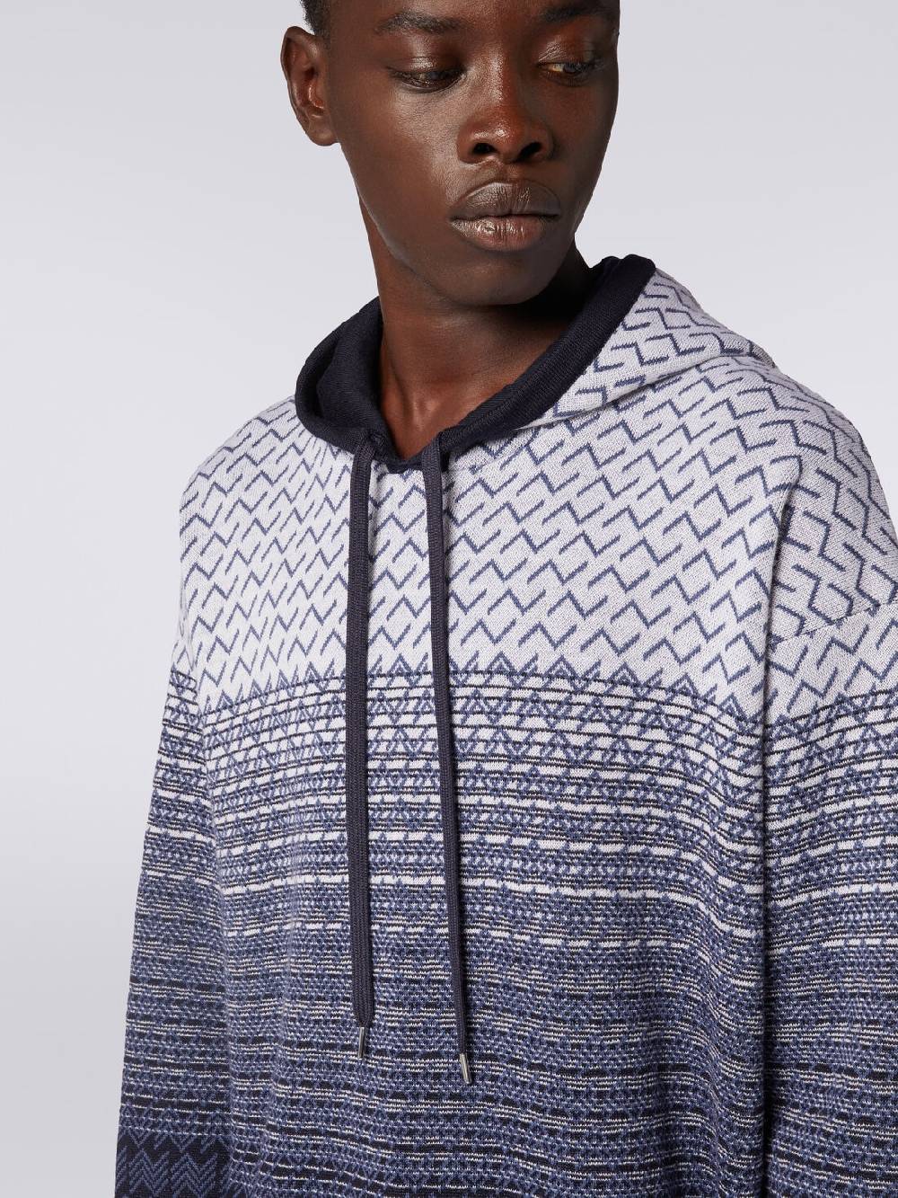 Missoni Felpa in lana e cotone con cappuccio Vendita calda