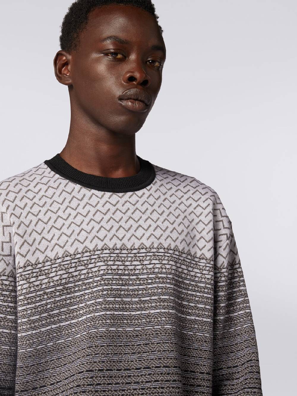 Missoni Pullover girocollo in lana e cotone Offerta migliore