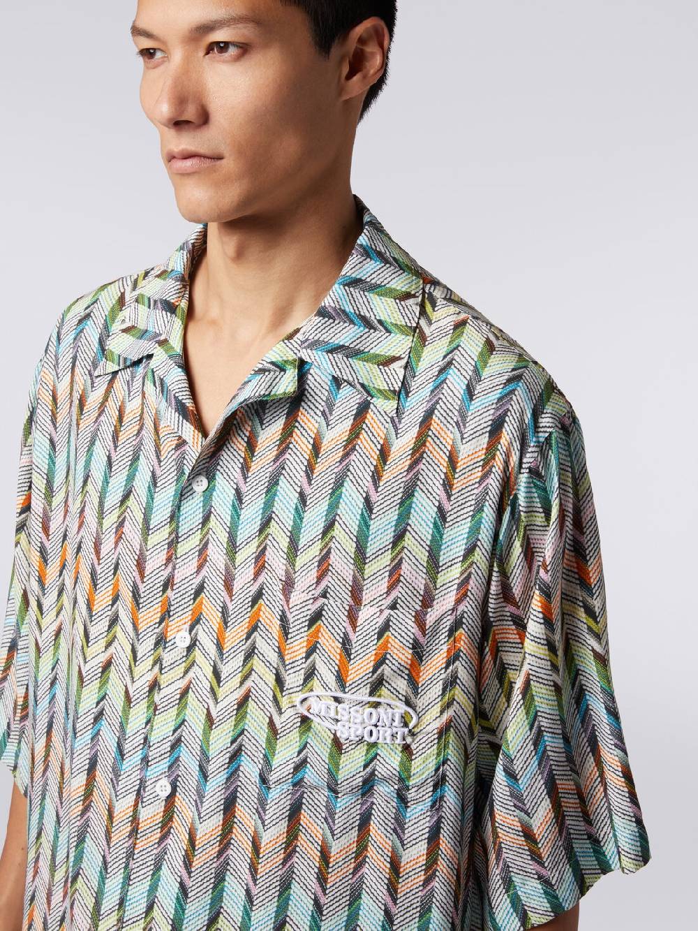 Missoni Camicia da bowling in viscosa stampata con logo Latest fashion