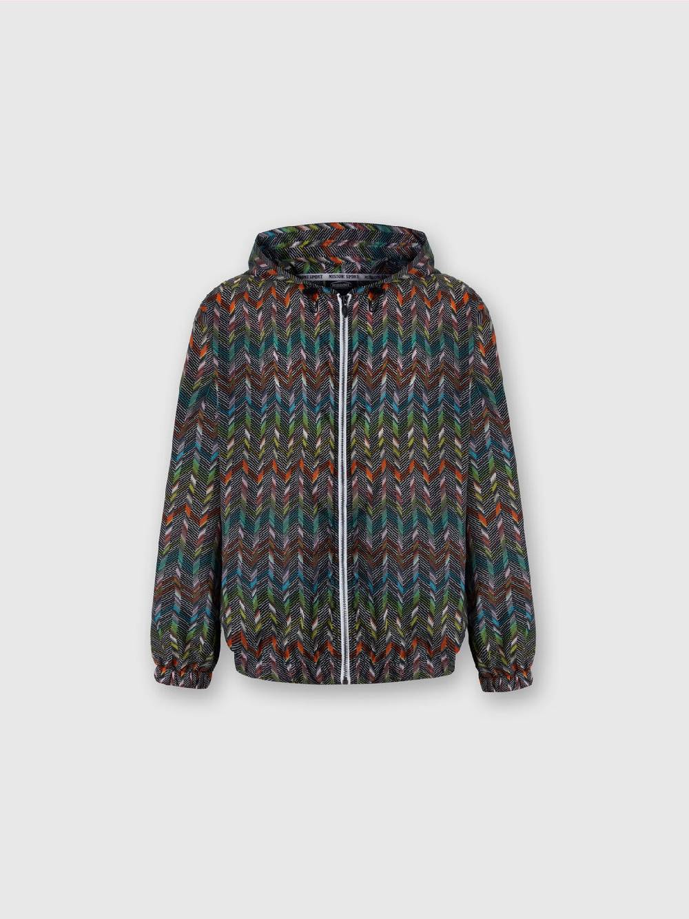 Missoni Giacca a vento in nylon stampato con logo Online Outlet