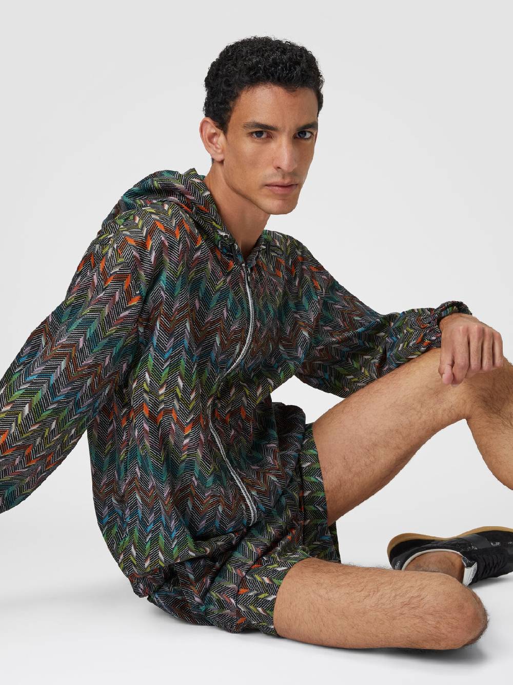Missoni Giacca a vento in nylon stampato con logo Online Outlet