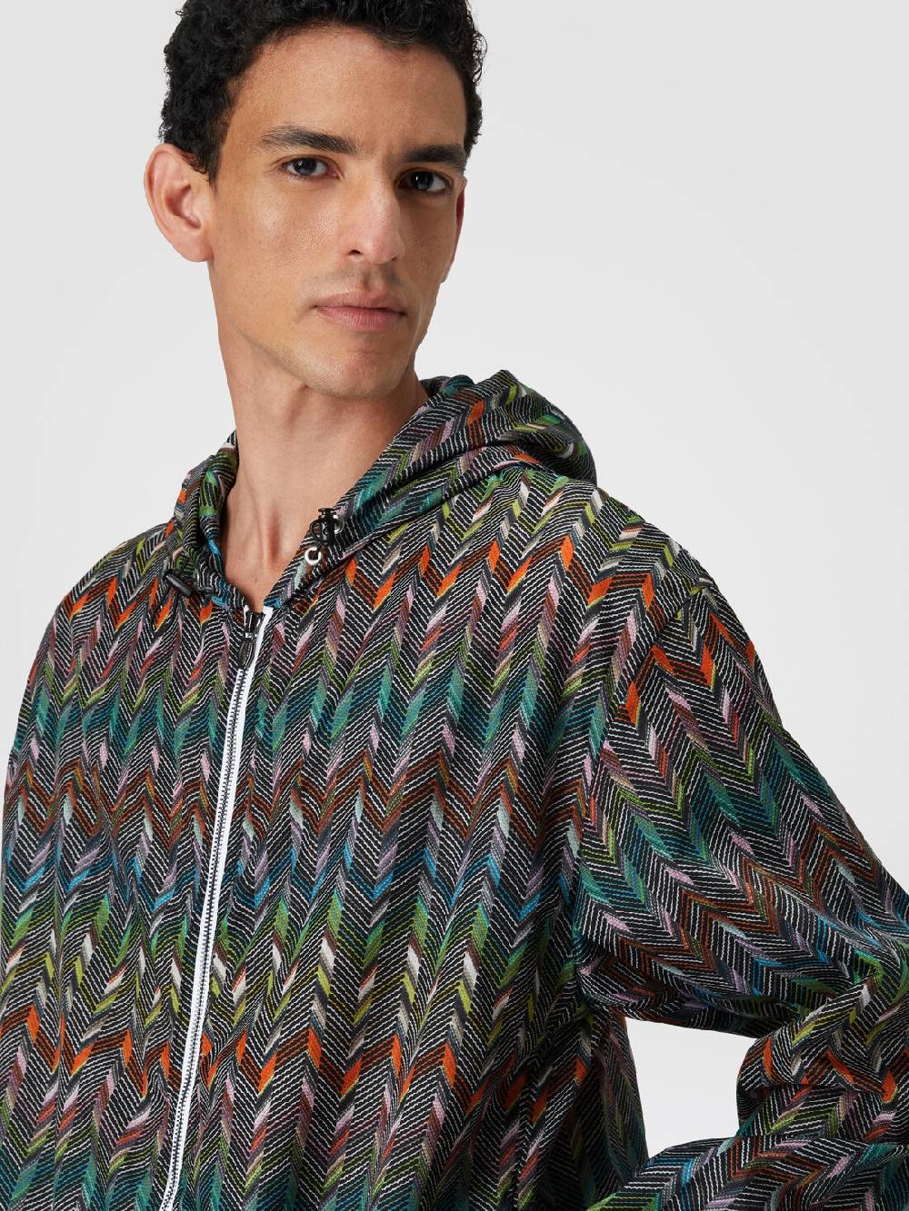 Missoni Giacca a vento in nylon stampato con logo Online Outlet
